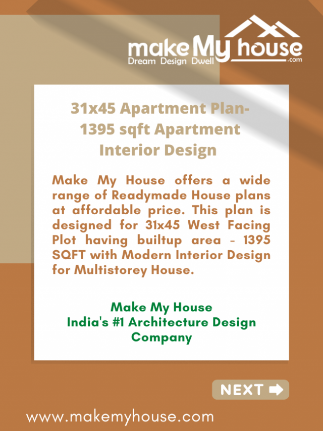 31x45 Apartment Plan-1395 sqft Apartment Interior Design