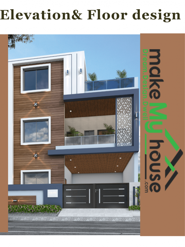 Our floor plan include 3 bedrooms, dining and kitchen room, living room , puja space , parking area a balcony. The elevation defines overall asthetic of the house.