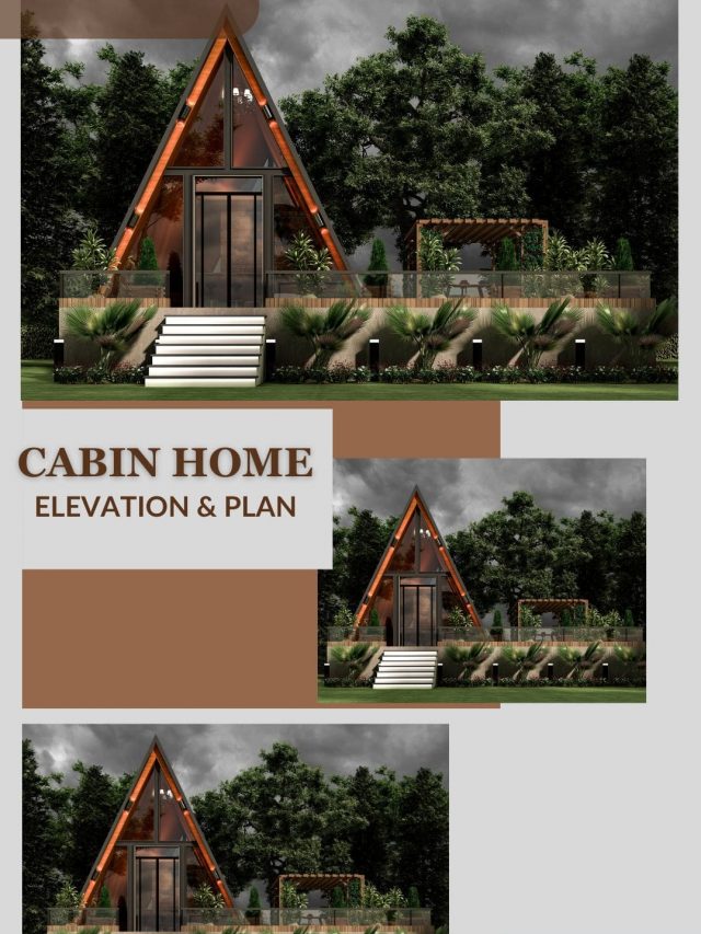 3D Elevation and Floor Plan Cabin Home design for modern living. Transform your space with style & functionality, Explore trending styles for modern living.