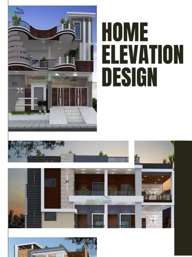 Trendy modern home elevation design, discover elegance and functionality with our double-floor home elevation design, explore Premier House Plans And Home Designs on our website.