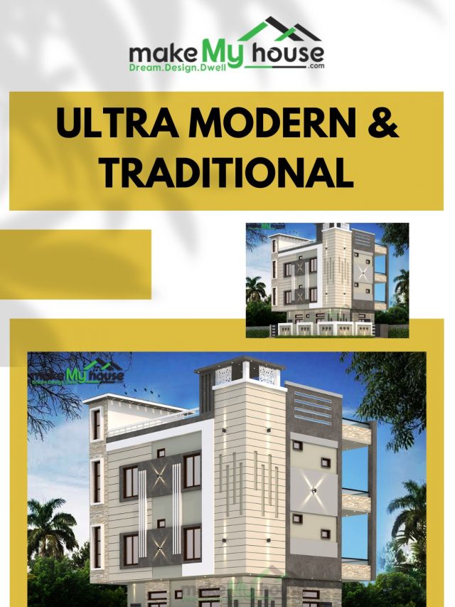 Ultra modern and Traditional Home Elevation design