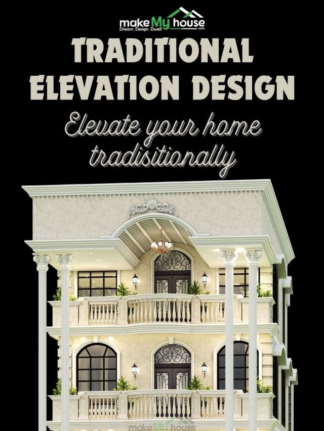 Design Your Home with our traditional house elevation designs, Make My House Offers a Wide Range of traditional house elevation designs Services at Affordable Prices.