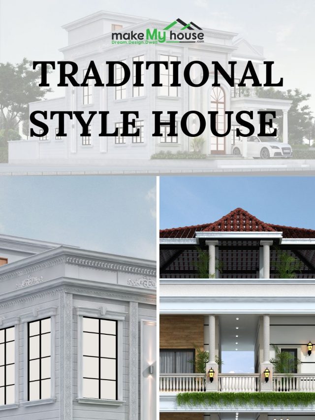 Explore our Traditional style Home Elevation design, Create a spacious and elegant home with a layout that maximizes comfort and style.