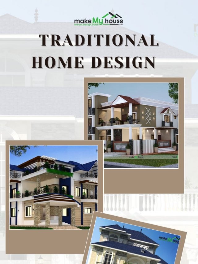 Traditional Home Elevation & Floor Plan Design Ideas