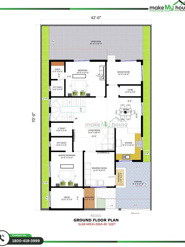 Planning your home? Explore this well-designed ground and first floor layout created for comfort, flow, and functionality. Contact us for a customized home plan.